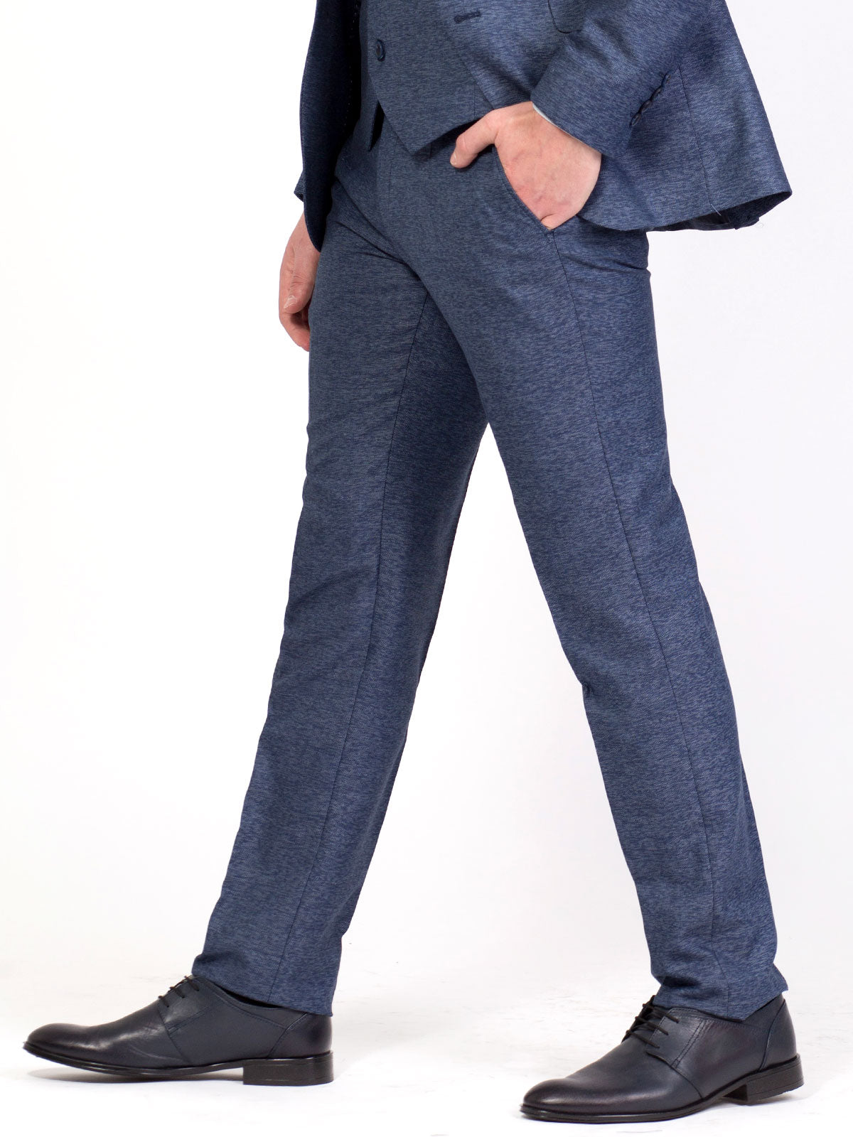 Елегантен панталон деним меланж