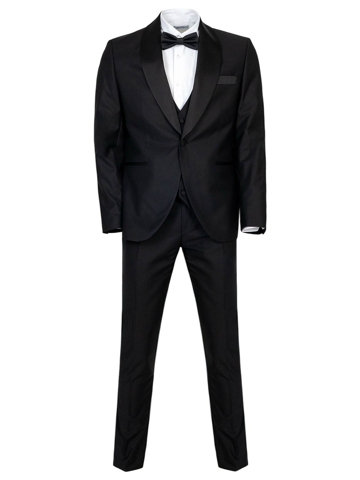 Черен мъжки костюм от две части