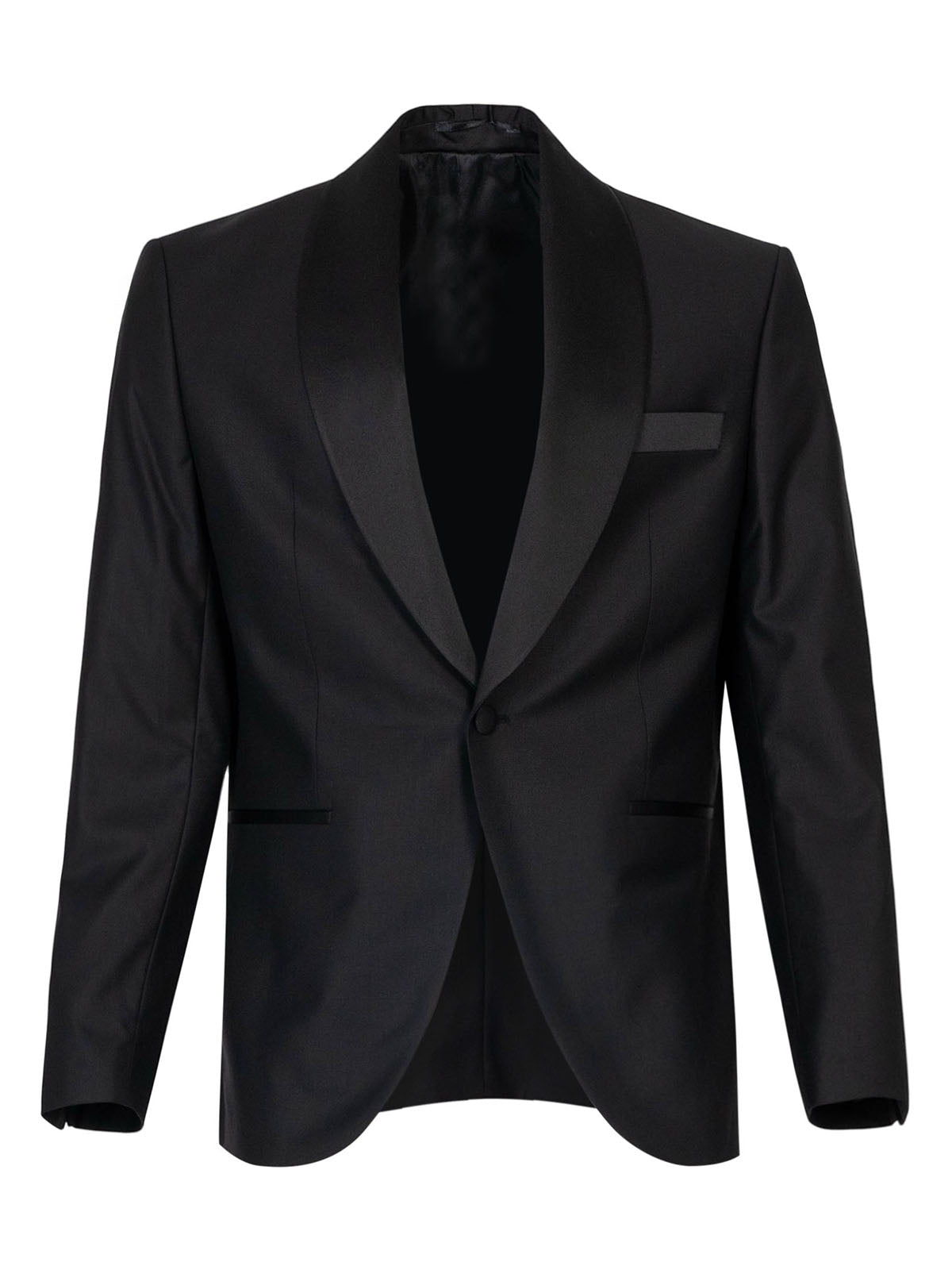 Черен мъжки костюм от три части