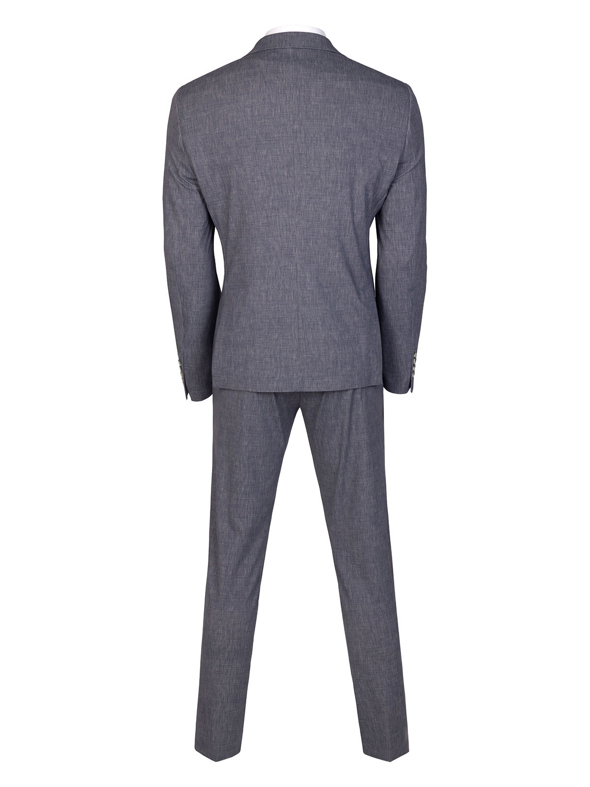 Класически костюм в сив меланж