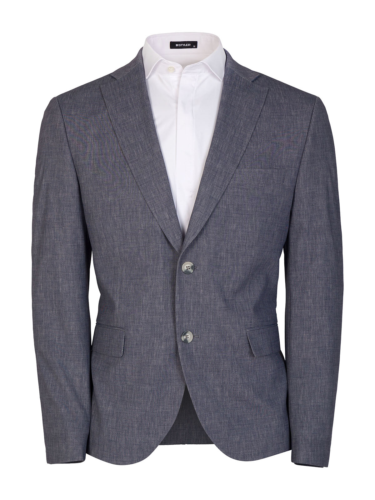 Класически костюм в сив меланж