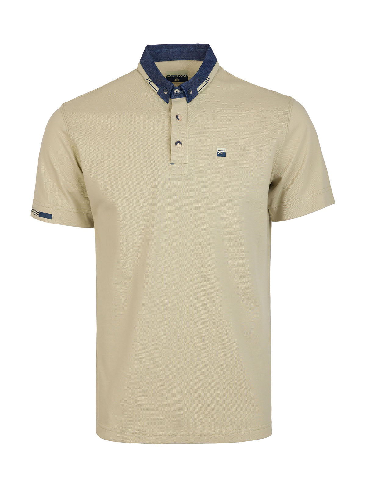 Мъжка тениска в светло каки