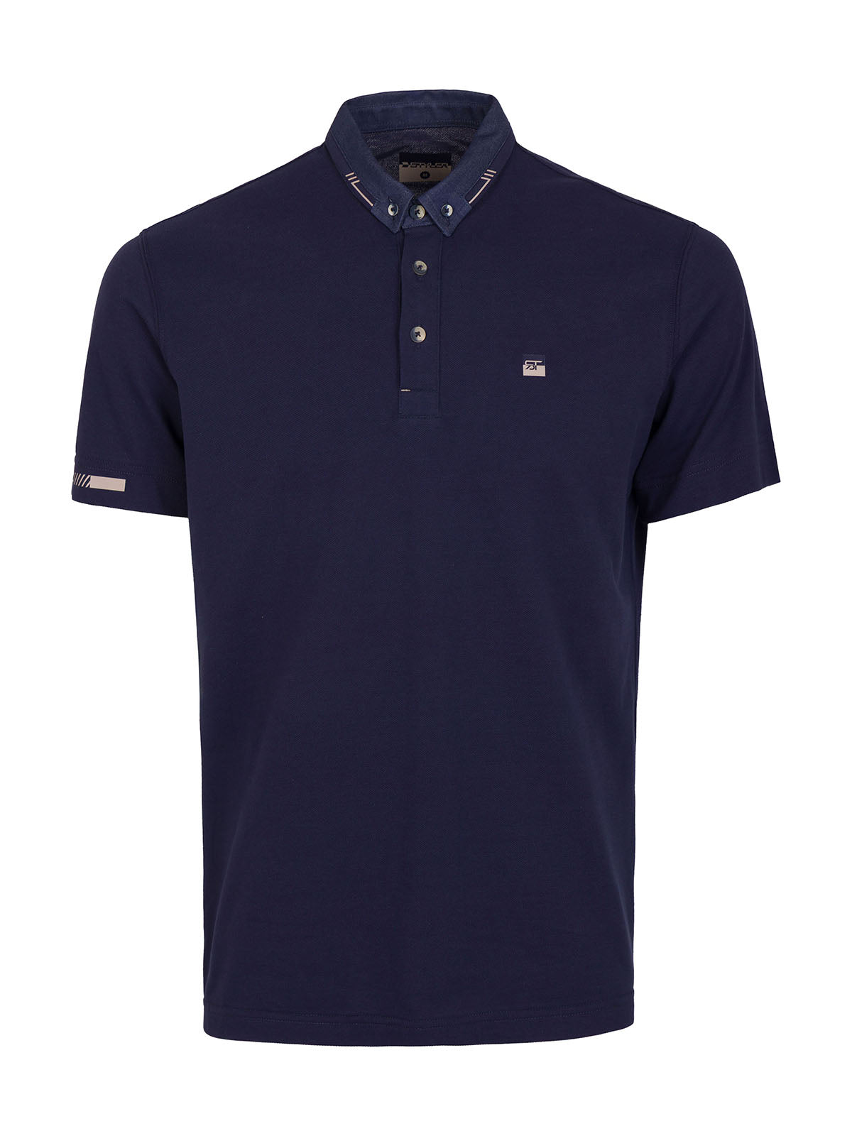 Мъжка тениска в тъмно индиго