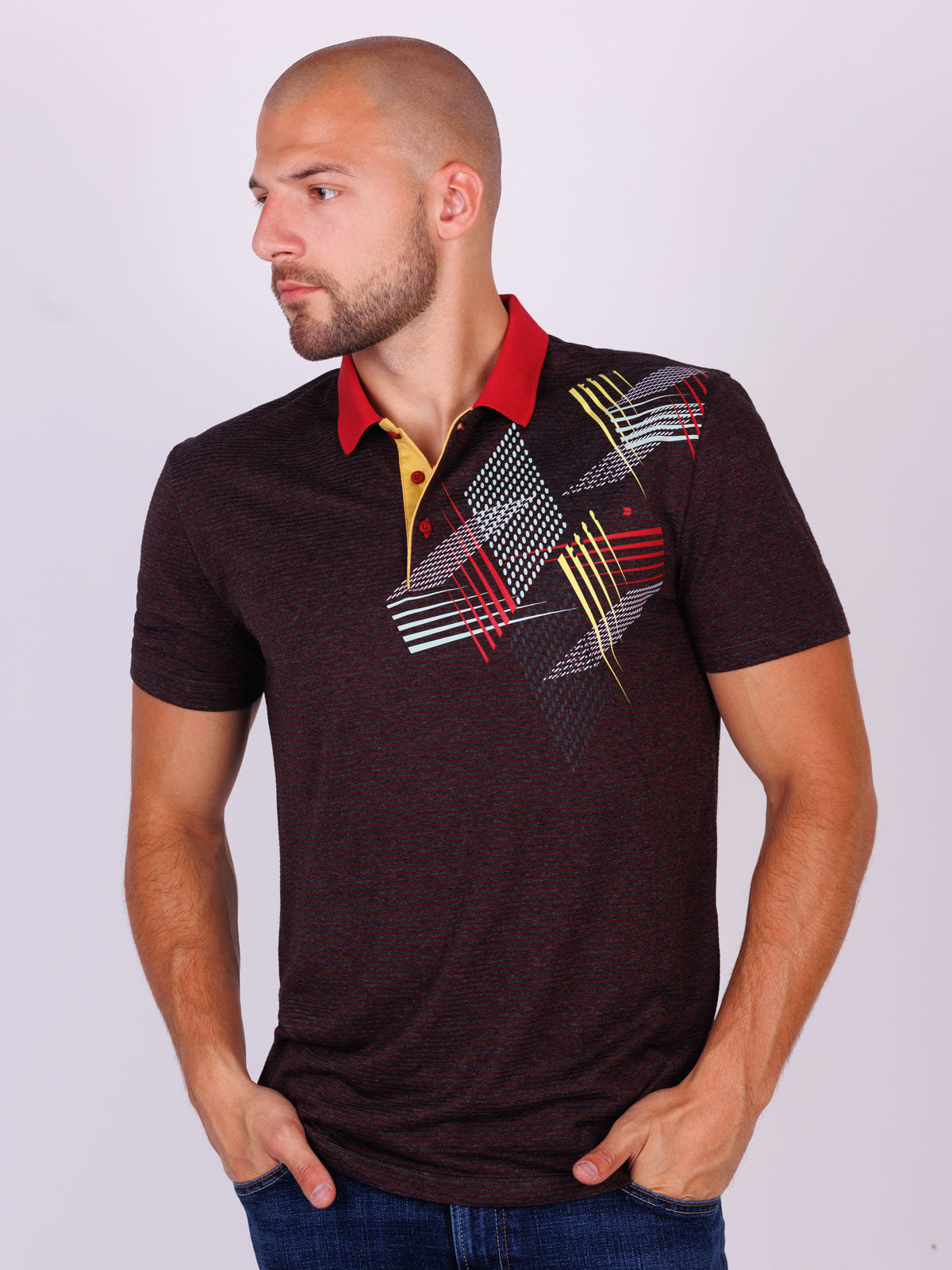 Тениска в сив меланж