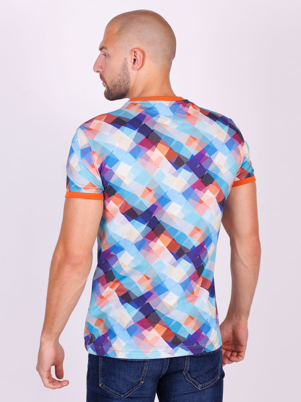 Мъжка многоцветна тениска
