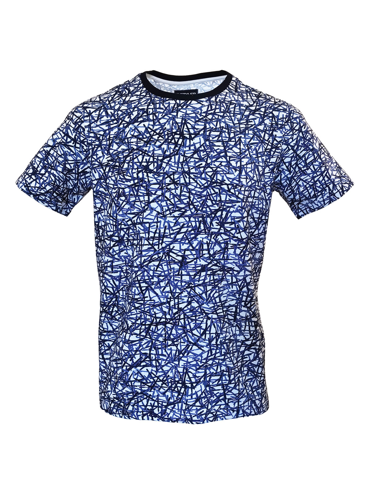 Тениска в бяло с ефектен дизайн