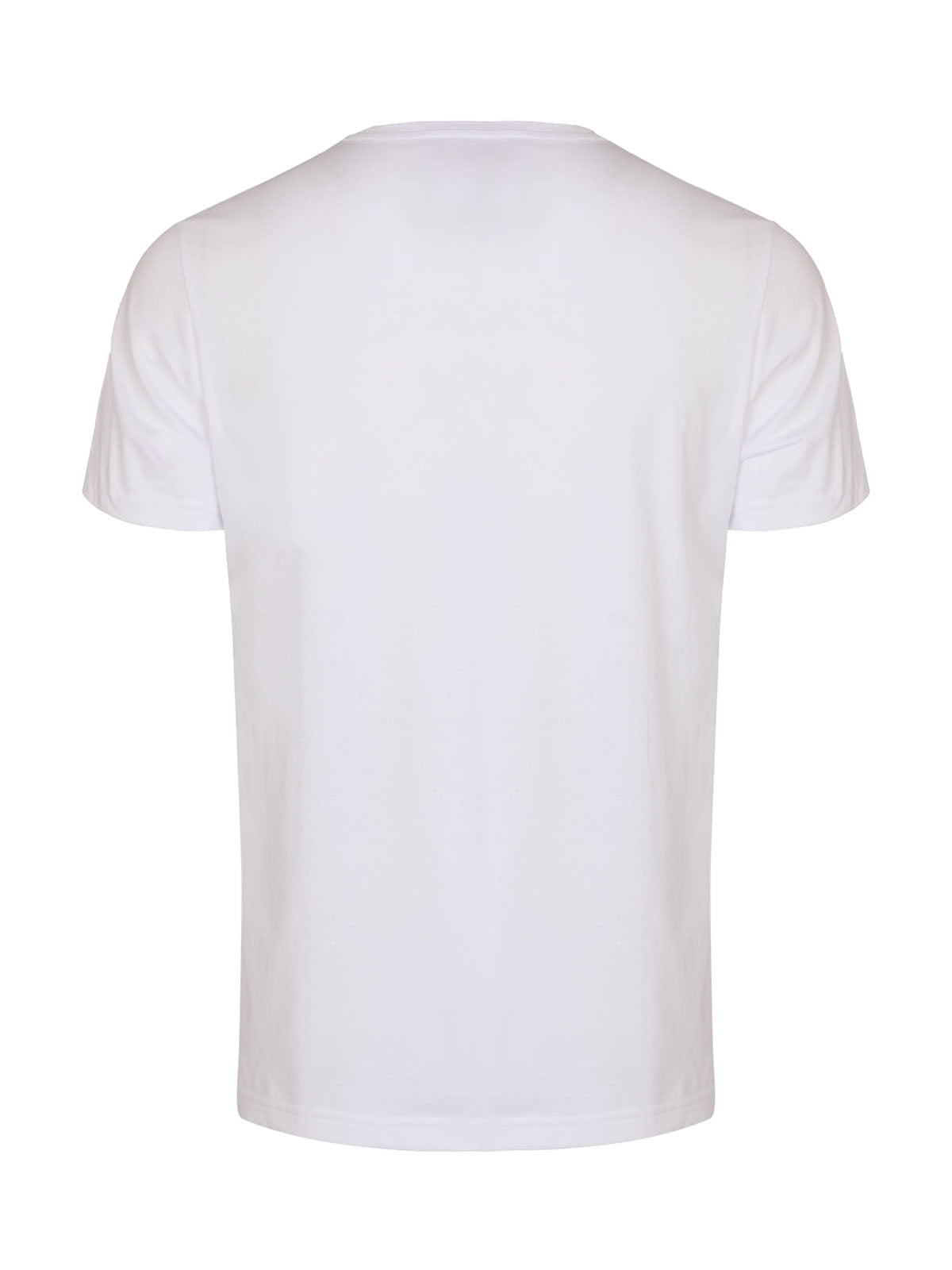 Мъжка бяла тениска със зелен печат