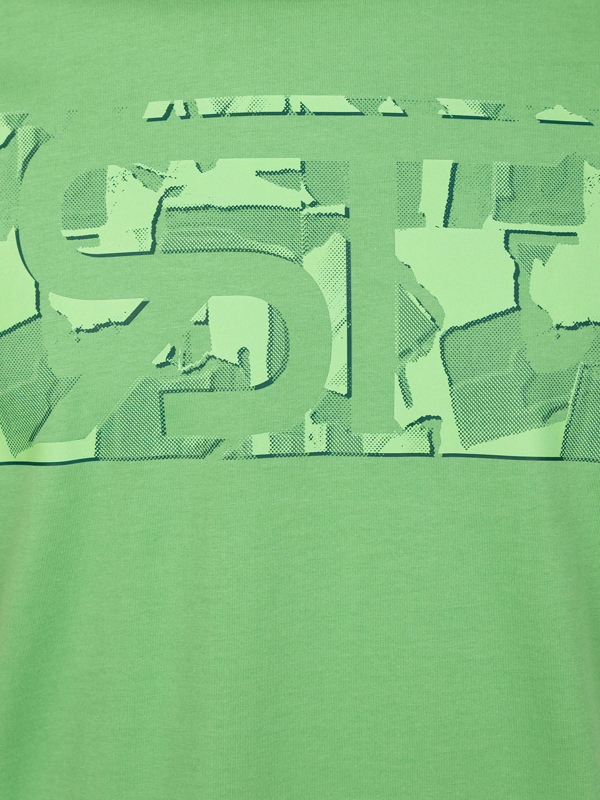 Мъжка тениска в зелено с акценти тон в т